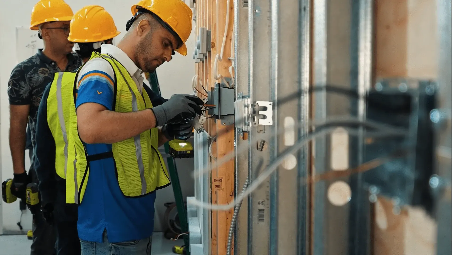Students receiving practical electrical training at Imperial Skills Academy